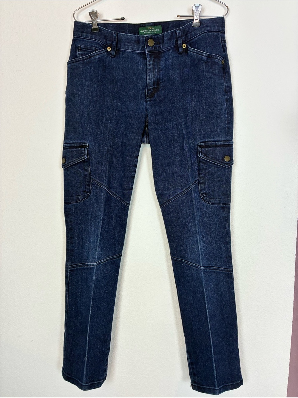 Lauren Ralph Lauren Dark Indigo Straight Equestrian Inspired Jeans
